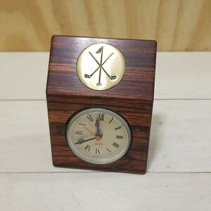 Vintage / Antique Solid Brass Specialties Clock ( Golf Inspired)